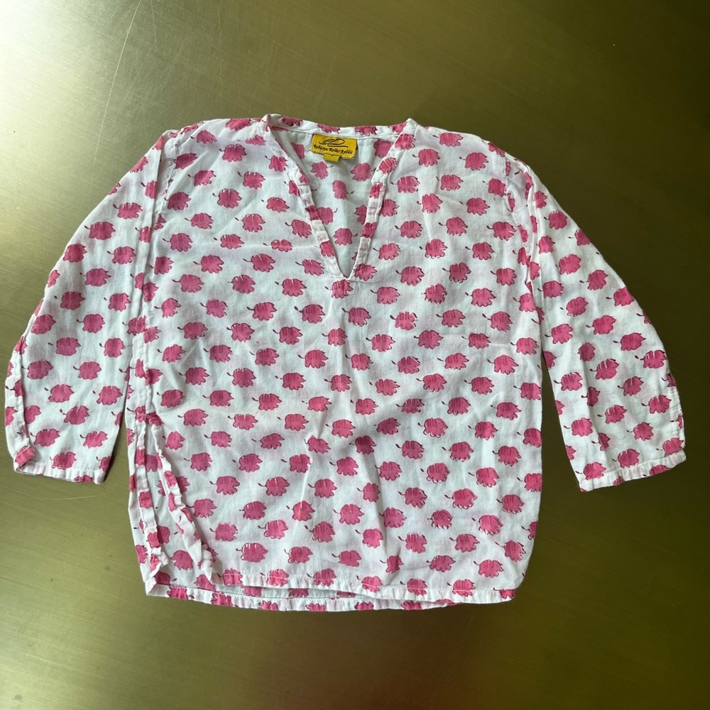 Roberta Roller Rabbit Pink Elephant Top , Size 1